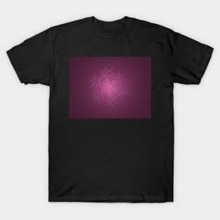 Dusty Rose Fractal Snowflake T-Shirt